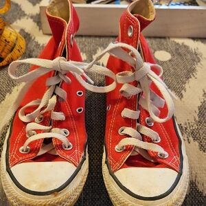 Converse Men's Or Women's Red High-Top Sneakers